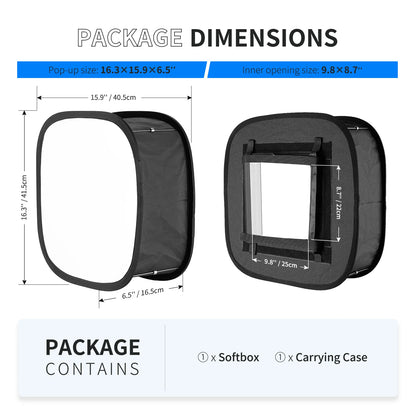 🌟 Pack Doble de Softbox Cuadrados para Iluminación Neewer