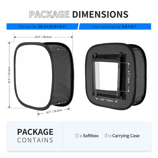 🌟 Pack Doble de Softbox Cuadrados para Iluminación Neewer