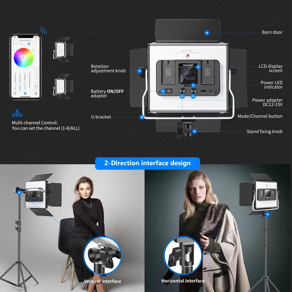 🎬 Luz Neewer 660 RGB – Potencia y Color Profesional